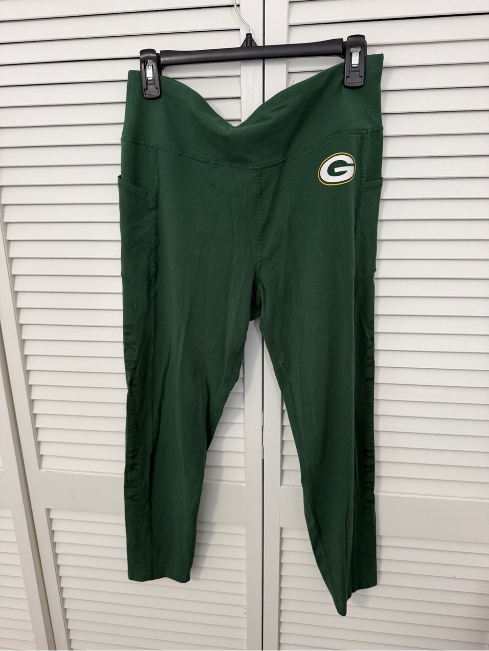DKNY Green Bay Packers Logo Leggings Size XL